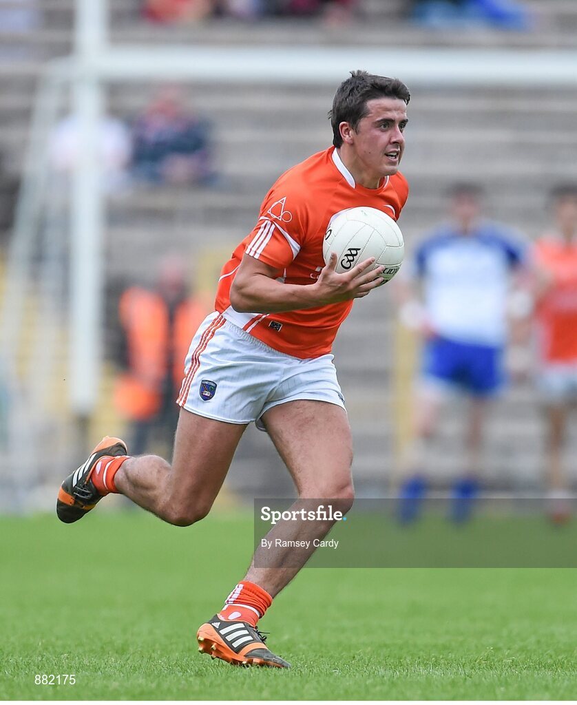 28 June 2014; Stefan Campbell, Armagh. Ulster GAA Football Senior Championship, Semi-Final, Armagh v Monaghan, St Tiernach's Park, Clones, Co. Monaghan. Picture credit: Ramsey Cardy / SPORTSFILE