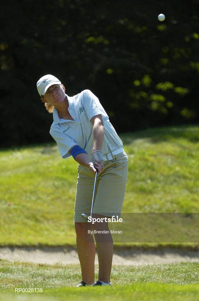 17 July 2006; Jude Byrne, Rathbane Golf Club, Limerick, and Munster, chips onto the 16th green. AIB Christy O'Connor, Jnr., Challenge Final, Leinster v Munster, The K Club, Straffan, Co. Kildare. Picture credit: Brendan Moran / SPORTSFILE