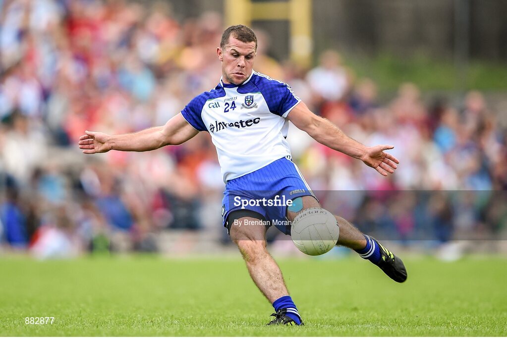 28 June 2014; Padraig Donaghy, Monaghan. Ulster GAA Football Senior Championship, Semi-Final, Armagh v Monaghan, St Tiernach's Park, Clones, Co. Monaghan. Picture credit: Brendan Moran / SPORTSFILE