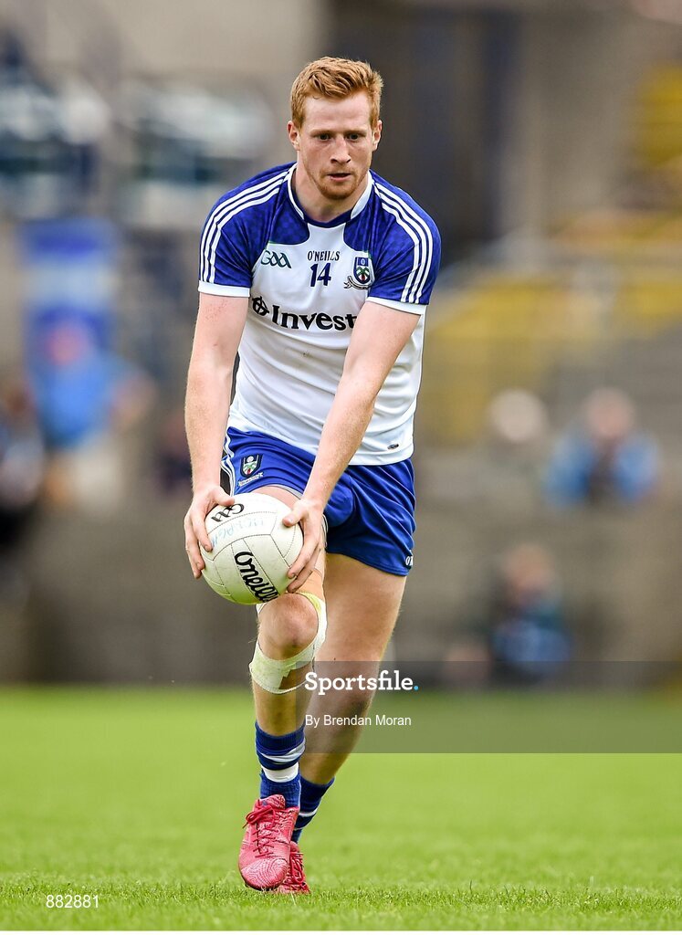 28 June 2014; Kieran Hughes, Monaghan. Ulster GAA Football Senior Championship, Semi-Final, Armagh v Monaghan, St Tiernach's Park, Clones, Co. Monaghan. Picture credit: Brendan Moran / SPORTSFILE