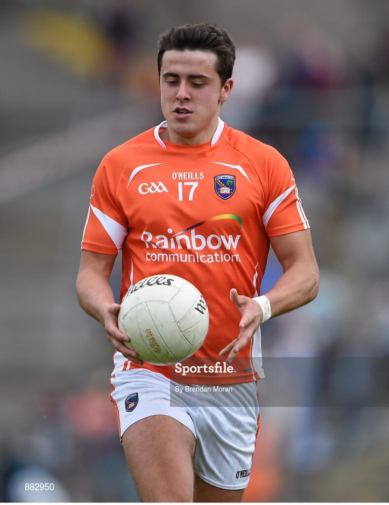 28 June 2014; Stefan Campbell, Armagh. Ulster GAA Football Senior Championship, Semi-Final, Armagh v Monaghan, St Tiernach's Park, Clones, Co. Monaghan. Picture credit: Brendan Moran / SPORTSFILE