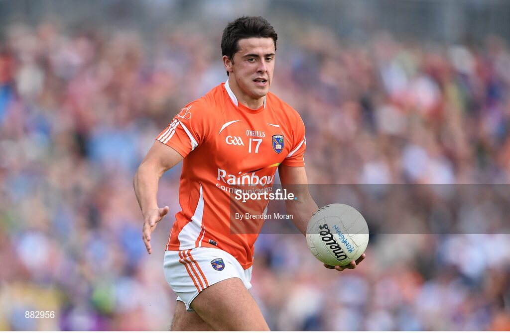 28 June 2014; Stefan Campbell, Armagh. Ulster GAA Football Senior Championship, Semi-Final, Armagh v Monaghan, St Tiernach's Park, Clones, Co. Monaghan. Picture credit: Brendan Moran / SPORTSFILE