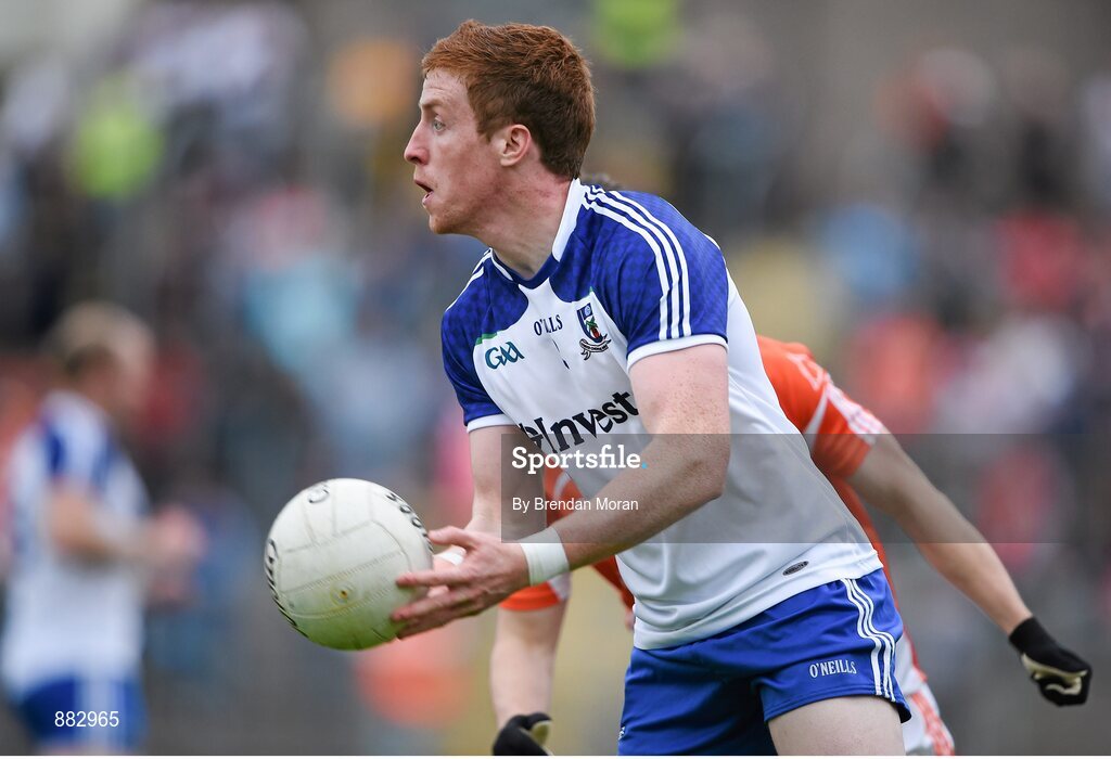28 June 2014; Kieran Duffy, Monaghan. Ulster GAA Football Senior Championship, Semi-Final, Armagh v Monaghan, St Tiernach's Park, Clones, Co. Monaghan. Picture credit: Brendan Moran / SPORTSFILE