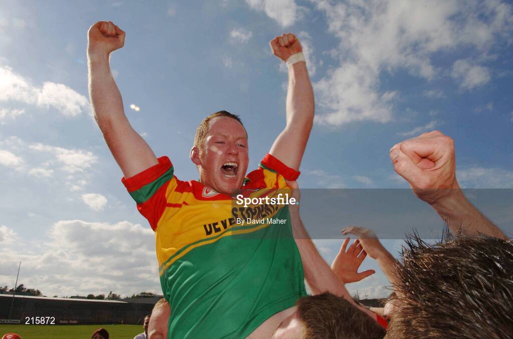 23 July 2006; Robert Foley, Carlow, celebrates at the end of the game. Christy Ring Cup Semi-Final, Down v Carlow, Cusack Park, Mullingar, Co. Westmeath. Picture credit: David Maher / SPORTSFILE