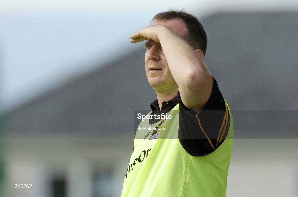27 July 2006; The Kilkenny manager Adrian Finan watches the game. Erin U21 Leinster Hurling Final, Kilkenny v Dublin, Nowlan Park, Kilkenny. Picture credit; Matt Browne / SPORTSFILE
