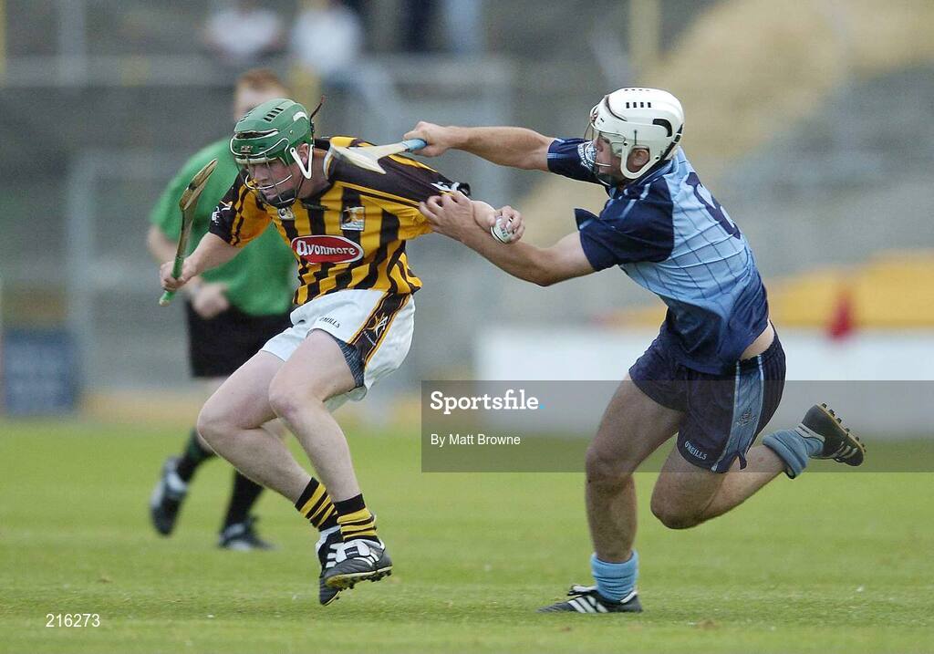 27 July 2006; Maurice Nolan, Kilkenny, is tackled by Thomas Brady, Dublin. Erin U21 Leinster Hurling Final, Kilkenny v Dublin, Nowlan Park, Kilkenny. Picture credit; Matt Browne / SPORTSFILE