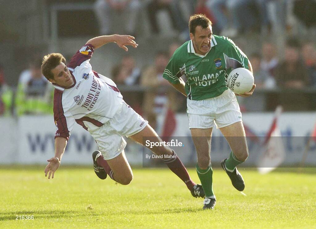 29 July 2006; Damien Healy, Westmeath, in action against Paul Clancy, Galway. Bank of Ireland All-Ireland Senior Football Championship Qualifier, Round 4, Galway v Westmeath, Pearse Stadium, Galway. Picture credit; David Maher / SPORTSFILE