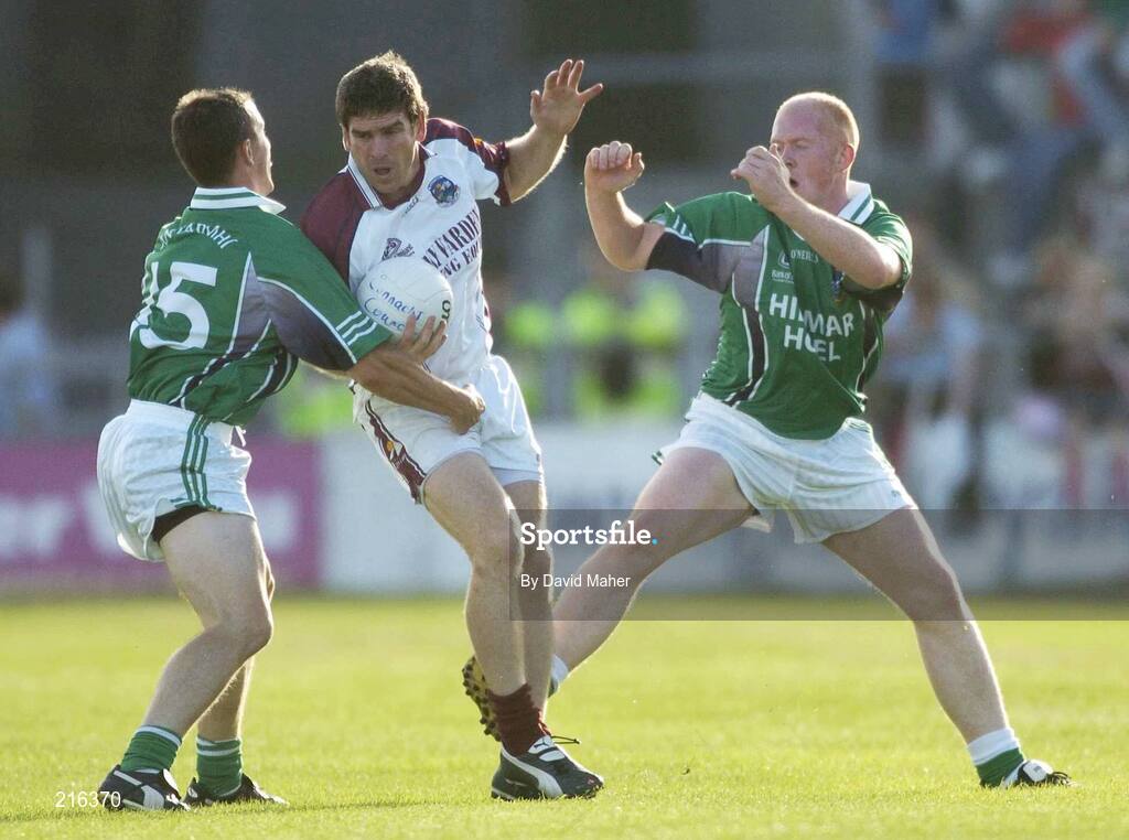 29 July 2006; Mathew Clancy, Galway, in action against James Durkan, left, and Donal O'Donoghue, Westmeath. Bank of Ireland All-Ireland Senior Football Championship Qualifier, Round 4, Galway v Westmeath, Pearse Stadium, Galway. Picture credit; David Maher / SPORTSFILE