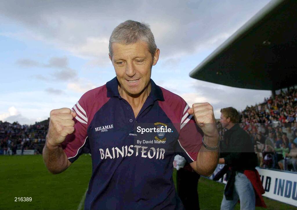 29 July 2006;  Westmeath manager Tomas O'Flatharta celebrates at the final whistle. Bank of Ireland All-Ireland Senior Football Championship Qualifier, Round 4, Galway v Westmeath, Pearse Stadium, Galway. Picture credit; David Maher / SPORTSFILE