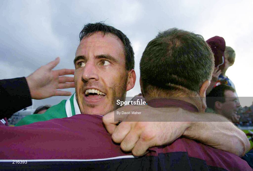 29 July 2006; Damien Healy, Westmeath , celebrates after the final whistle. Bank of Ireland All-Ireland Senior Football Championship Qualifier, Round 4, Galway v Westmeath, Pearse Stadium, Galway. Picture credit; David Maher / SPORTSFILE