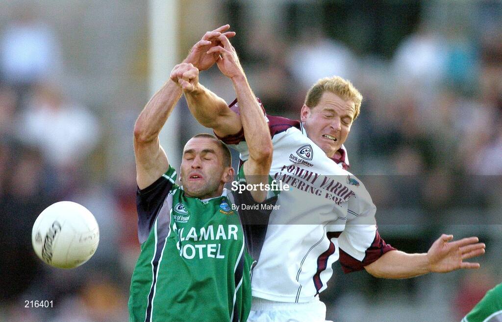 29 July 2006; Michael Donnellan, Galway, in action against Michael Ennis, Westmeath. Bank of Ireland All-Ireland Senior Football Championship Qualifier, Round 4, Galway v Westmeath, Pearse Stadium, Galway. Picture credit; David Maher / SPORTSFILE