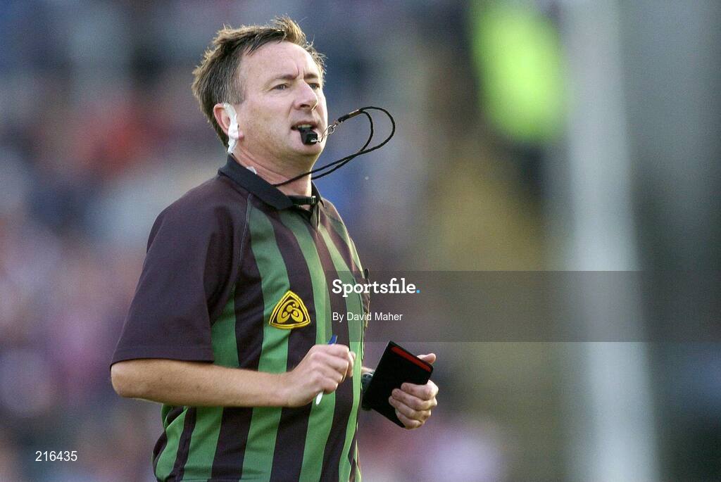 29 July 2006; Referee Aidan Mangan during the game. Bank of Ireland All-Ireland Senior Football Championship Qualifier, Round 4, Galway v Westmeath, Pearse Stadium, Galway. Picture credit; David Maher / SPORTSFILE