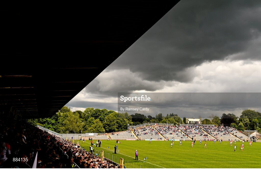 6 July 2014; A general view during the game. Ulster GAA Football Senior Championship, Semi-Final Replay, Armagh v Monaghan, St Tiernach's Park, Clones, Co. Monaghan. Picture credit: Ramsey Cardy / SPORTSFILE