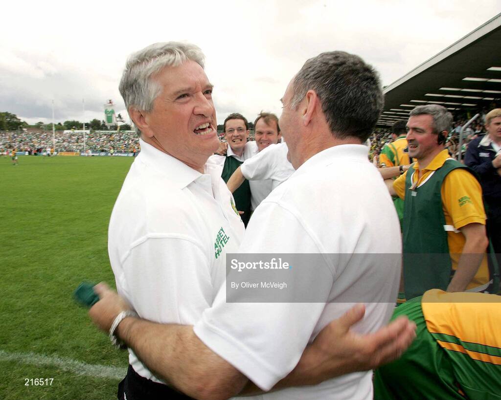 30 July 2006; Brian McIver, Donegal, celebrates after the game. Bank of Ireland All-Ireland Senior Football Championship Qualifier, Round 4, Fermanagh v Donegal, Brewster Park, Enniskillen, Co. Fermanagh. Picture credit; Oliver McVeigh / SPORTSFILE