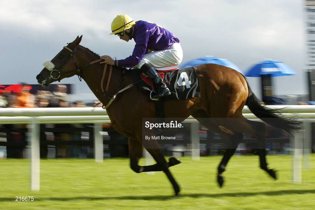 31 July 2006; Fleeting Shadow, with Pat Smullen up, on their way to winning the G.P.T. Access Equipment (C&G) EBF Maiden. Galway Races, Ballybrit, Co. Galway. Picture credit; Matt Browne / SPORTSFILE