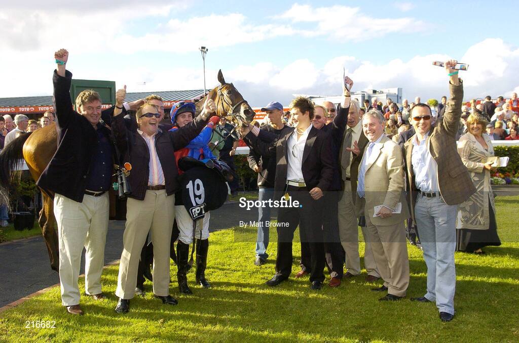 31 July 2006; The winning conections of P'tit Fute after the G.P.T. Galway Q.R. Handicap. Galway Races, Ballybrit, Co. Galway. Picture credit; Matt Browne / SPORTSFILE