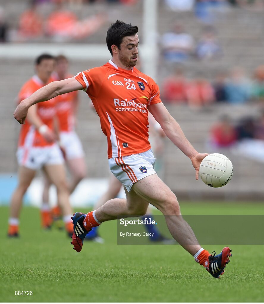 6 July 2014; Aidan Forker, Armagh. Ulster GAA Football Senior Championship, Semi-Final Replay, Armagh v Monaghan, St Tiernach's Park, Clones, Co. Monaghan. Picture credit: Ramsey Cardy / SPORTSFILE