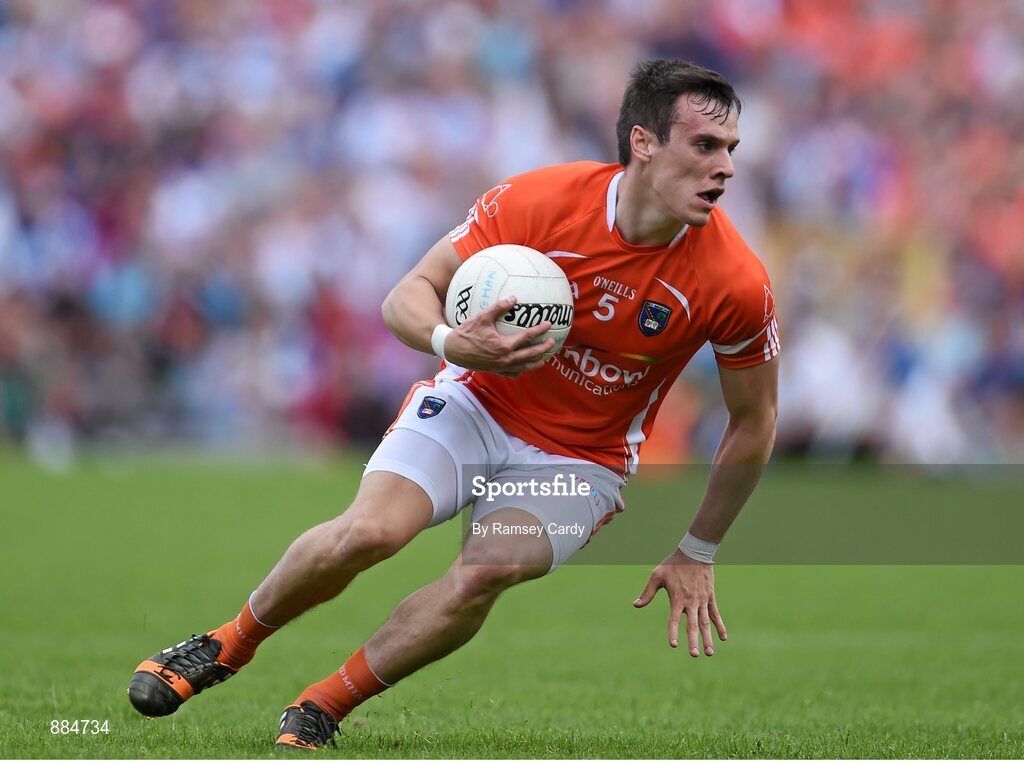 6 July 2014; Mark Shields, Armagh. Ulster GAA Football Senior Championship, Semi-Final Replay, Armagh v Monaghan, St Tiernach's Park, Clones, Co. Monaghan. Picture credit: Ramsey Cardy / SPORTSFILE