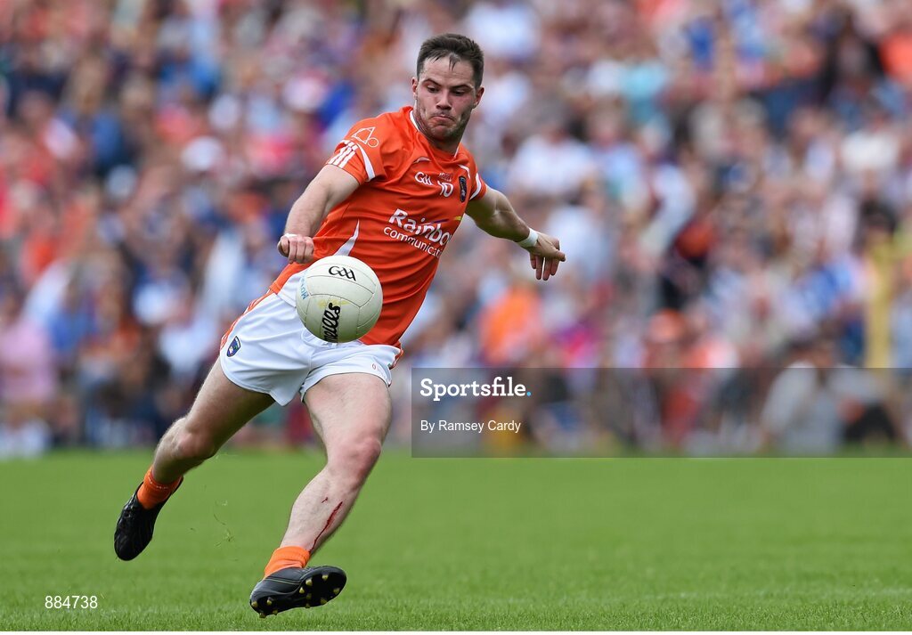 6 July 2014; Eugene McVerry, Armagh. Ulster GAA Football Senior Championship, Semi-Final Replay, Armagh v Monaghan, St Tiernach's Park, Clones, Co. Monaghan. Picture credit: Ramsey Cardy / SPORTSFILE