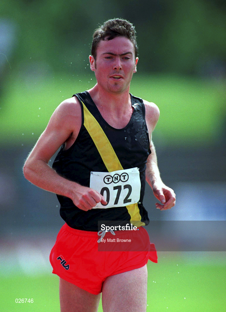 25 July 1999; Cian McLoughlin during the TNT Irish National Senior Track & Field Championships - Day 2 at Morton Stadium in Santry, Dublin. Photo by Matt Browne/Sportsfile