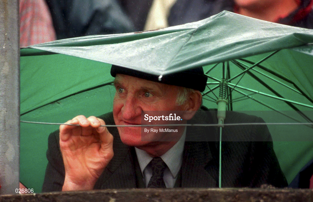 18 July 1999; A supporter watches on during the Bank of Ireland Munster GAA Football Championship Final match between Cork and Kerry at Páirc Uí Chaoimh in Cork. Photo by Ray McManus/Sportsfile