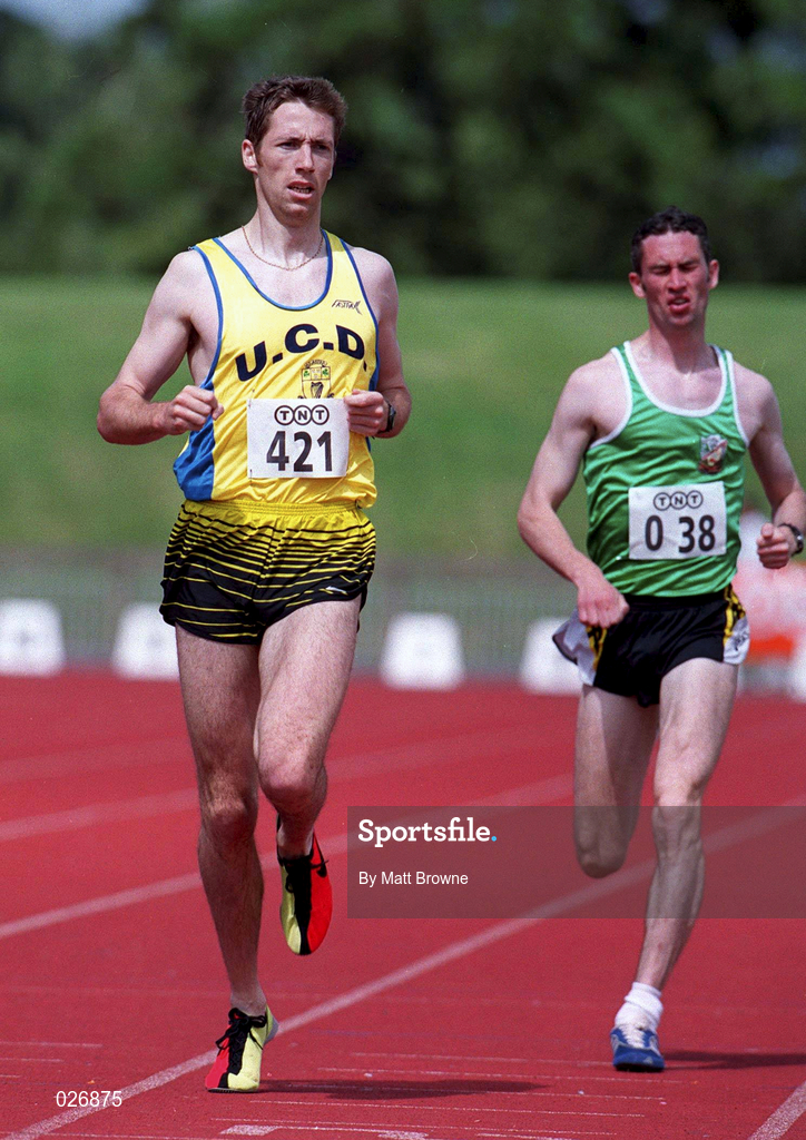 25 July 1999; David Matthews competing in the men's 800m during the TNT Irish National Senior Track & Field Championships - Day 2 at Morton Stadium in Santry, Dublin. Photo by Matt Browne/Sportsfile
