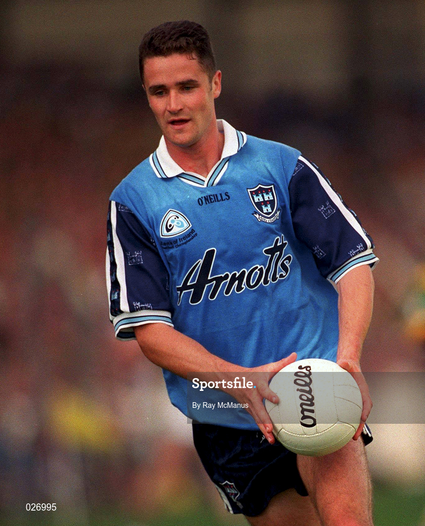 1 August 1999; Enda Sheehy of Dublin during the Bank of Ireland Leinster Senior Football Championship Final match between Dublin and Meath at Croke Park in Dublin. Photo by Ray McManus/Sportsfile