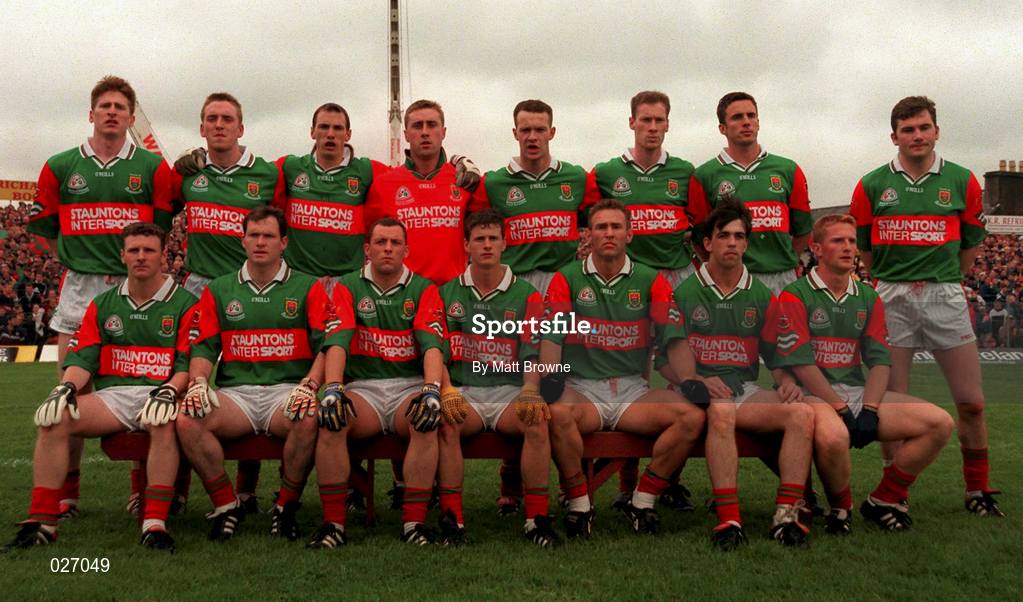 18 July 1999; Mayo team ahead of the Guinness Connacht Senior Football Championship Final Replay between Mayo and Galway at Tuam Stadium in Galway. Photo by Matt Browne/Sportsfile