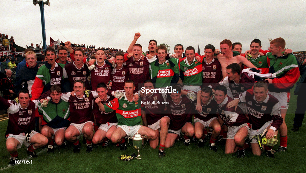 18 July 1999; Mayo team following the Connacht Minor Football Championship Final match between Mayo and Galway at Tuam Stadium in Tuam, Galway. Photo by Matt Browne/Sportsfile