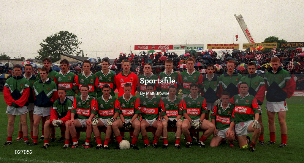 18 July 1999; Mayo team ahead of the Connacht Minor Football Championship Final match between Mayo and Galway at Tuam Stadium in Tuam, Galway. Photo by Matt Browne/Sportsfile