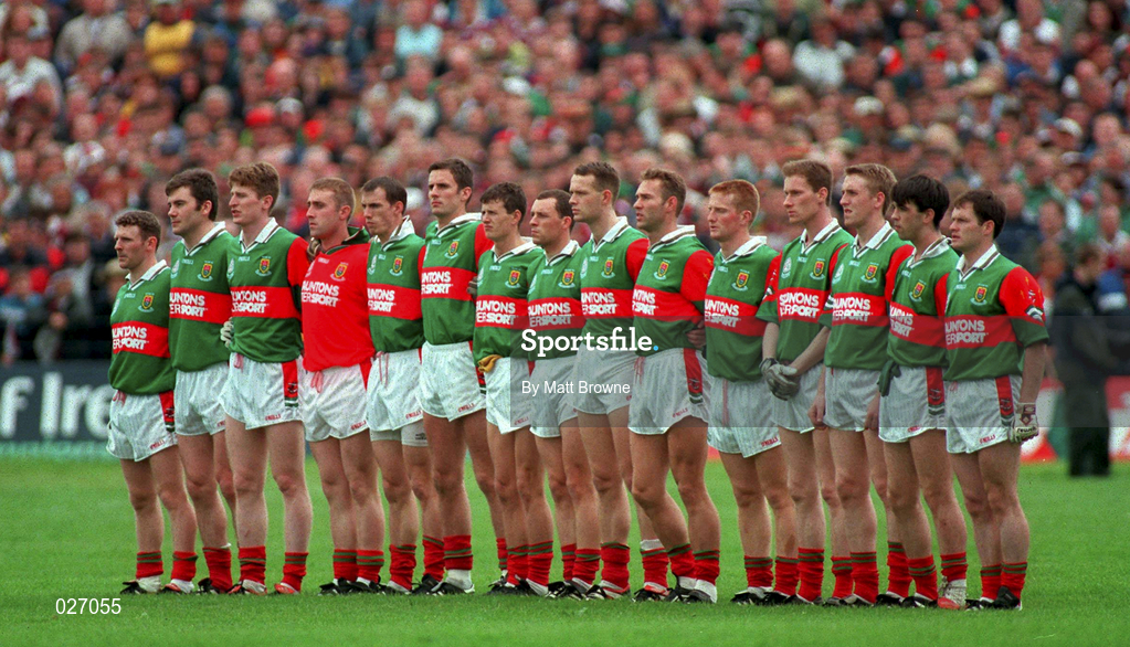 18 July 1999; Mayo team ahead of the Guinness Connacht Senior Football Championship Final Replay between Mayo and Galway at Tuam Stadium in Galway. Photo by Matt Browne/Sportsfile