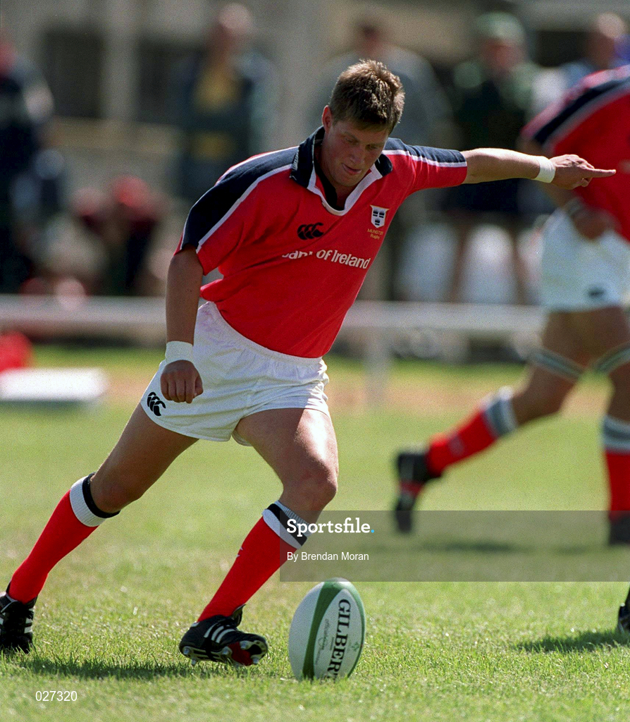 14 August 1999; Ronan O'Gara of Munster during the Guinness Interprovincial Championship match between Connacht and Munster at the Sportsgrounds in Galway. Photo by Brendan Moran/Sportsfile