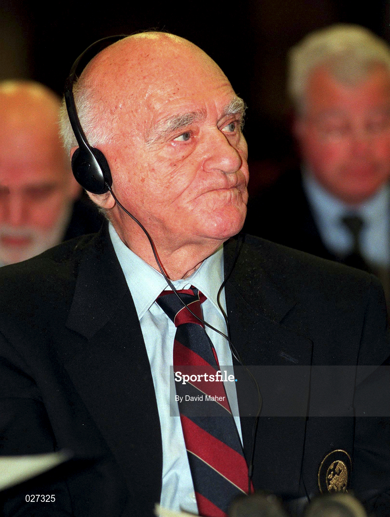 29 April 1998; Sandor Barcs, UEFA official, during the UEFA XXIV Ordinary Conference at UEFA Headquarters in Nyon, Switzerland. Photo by David Maher/Sportsfile