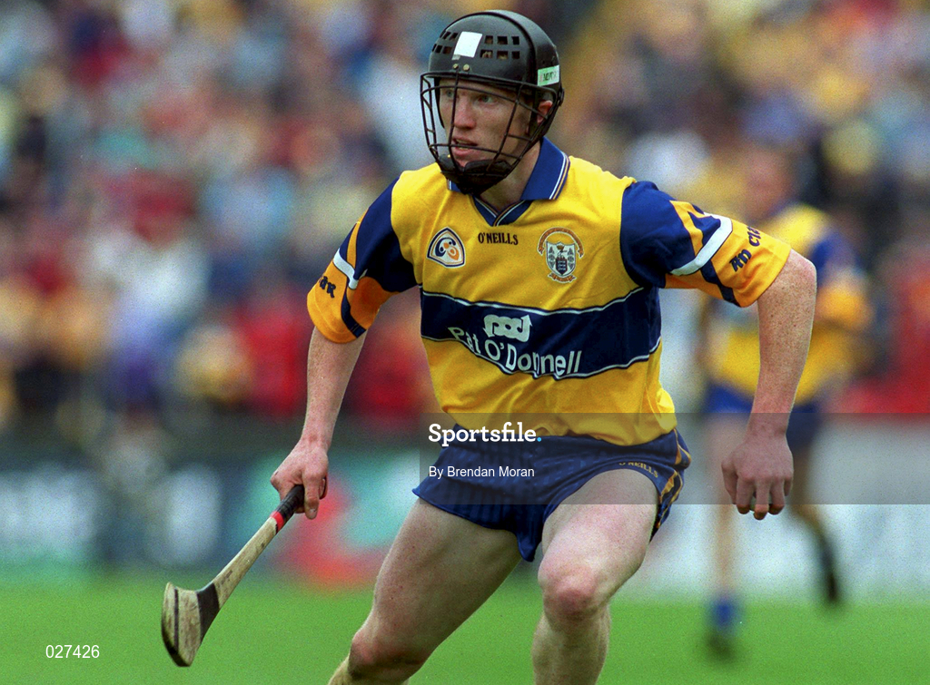 12 June 1999; Niall Gilligan of Clare during the Munster Senior Hurling Championship Semi final Replay match between Clare v Tipperary at Páirc Uí Chaoimh in Cork. Photo by Brendan Moran/Sportsfile