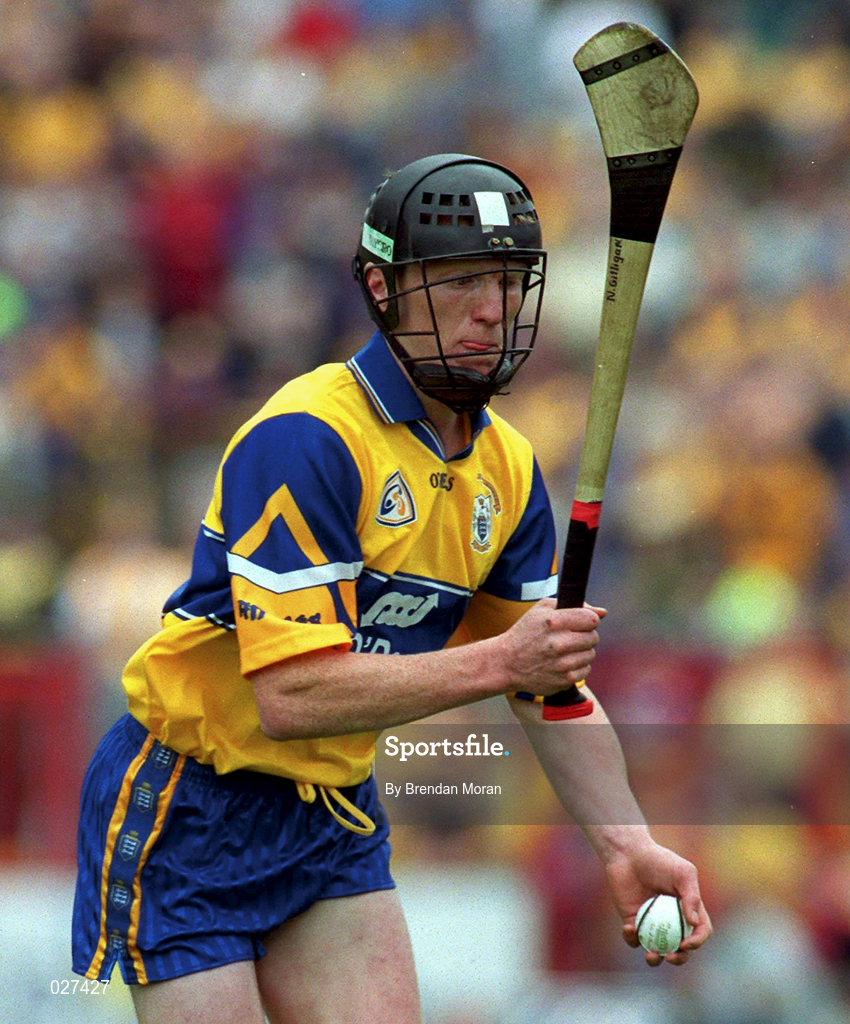 12 June 1999; Niall Gilligan of Clare during the Munster Senior Hurling Championship Semi final Replay match between Clare v Tipperary at Páirc Uí Chaoimh in Cork. Photo by Brendan Moran/Sportsfile