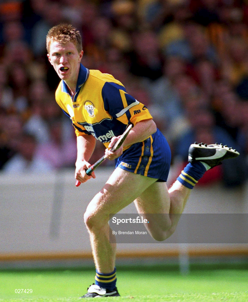 15 August 1999; Niall Gilligan of Clare during the Guinness All-Ireland Senior Hurling Championship Semi-Final match between Kilkenny and Clare at Croke Park in Dublin. Photo by Brendan Moran/Sportsfile