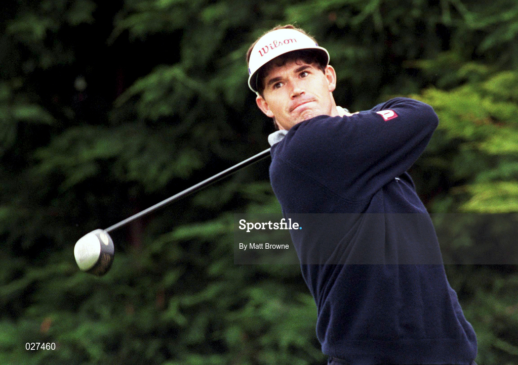 2 July 1999; Padraig Harrington play a shot from the 6th tee box during the day two of the 1999 Murphy's Irish Open at the Druids Glen Golf Resort in Wicklow. Photo by Matt Browne/Sportsfile