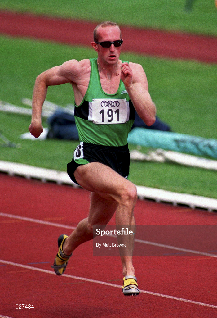 25 July 1999; Paul Brizzell during the TNT Irish National Senior Track & Field Championships - Day 2 at Morton Stadium in Santry, Dublin. Photo by Matt Browne/Sportsfile