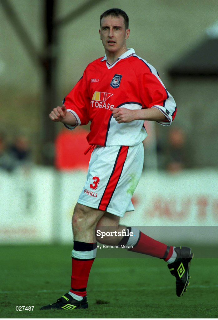 14 July 1999; Paul Campbell of St Patrick's Athletic during the UEFA Champions League Qualifying match between St Patricks Athletic and FSC Zimbru at Richmond Park in Dublin. Photo by Brendan Moran/Sportsfile
