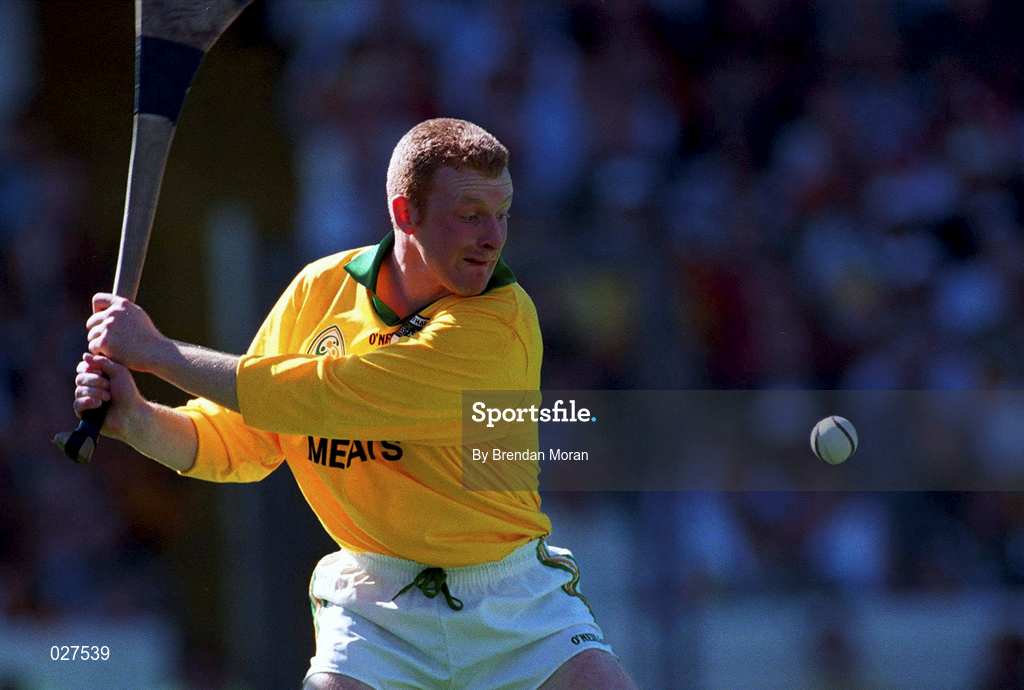 11 July 1999; Stephen Byrne of Offaly during the Guinness Leinster Senior Hurling Championship Final match between Kilkenny and Offaly at Croke Park in Dublin. Photo by Brendan Moran/Sportsfile