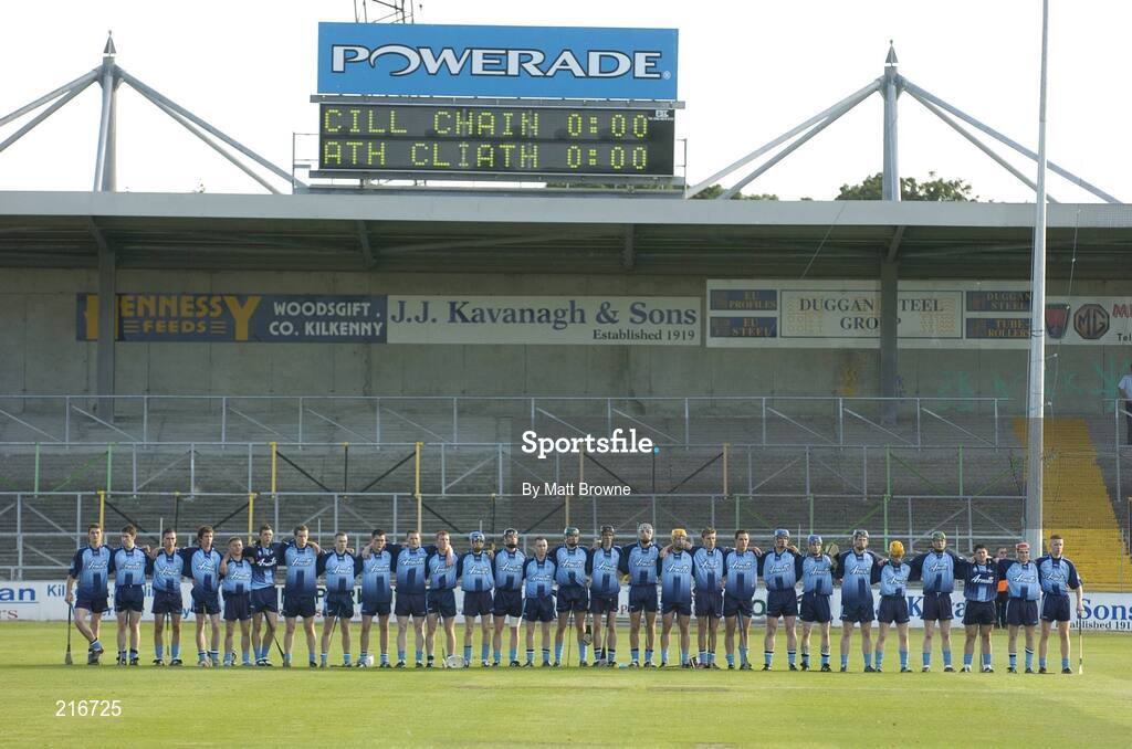 27 July 2006; Dublin team stand for the National Anthem. Erin U21 Leinster Hurling Final, Kilkenny v Dublin, Nowlan Park, Kilkenny. Picture credit; Matt Browne / SPORTSFILE