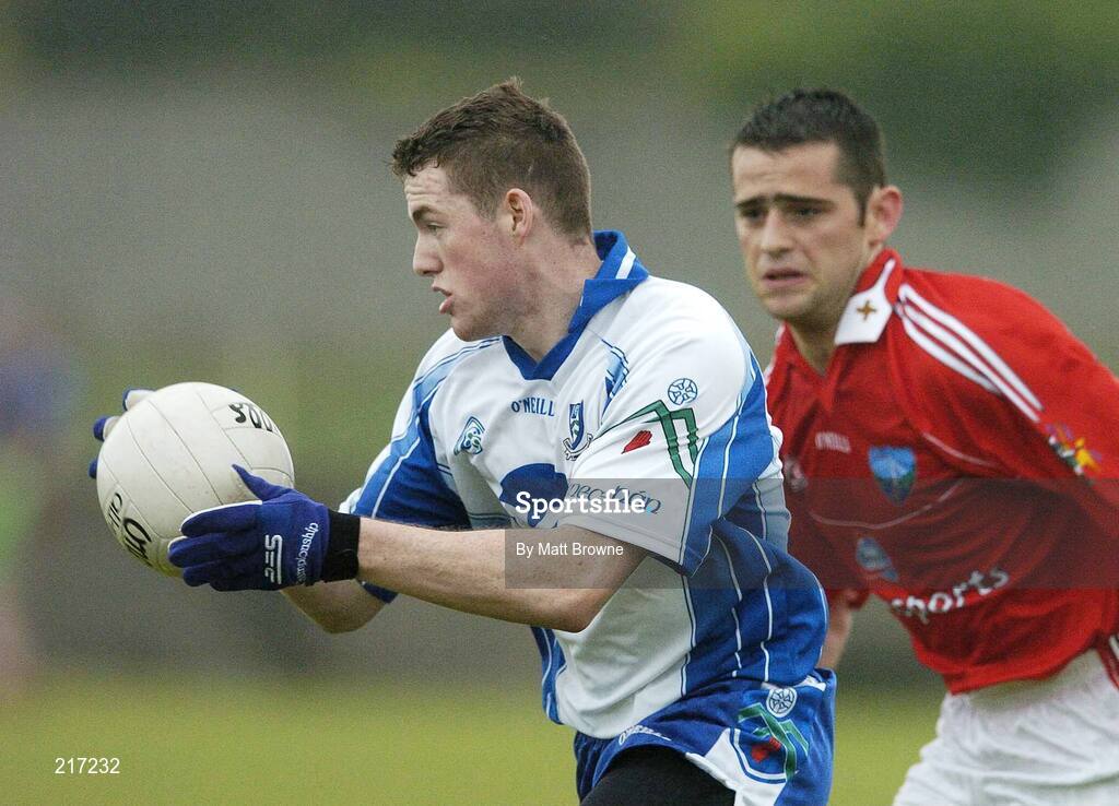 4 August 2006; Keith Sheerin, Monaghan, in action against Shane Lennon, Louth. Tommy Murphy Cup Quarter-Final, Louth v Monaghan, St. Brigid's Park, Dowdallshill, Dundalk, Co. Louth. Picture credit; Matt Browne / SPORTSFILE