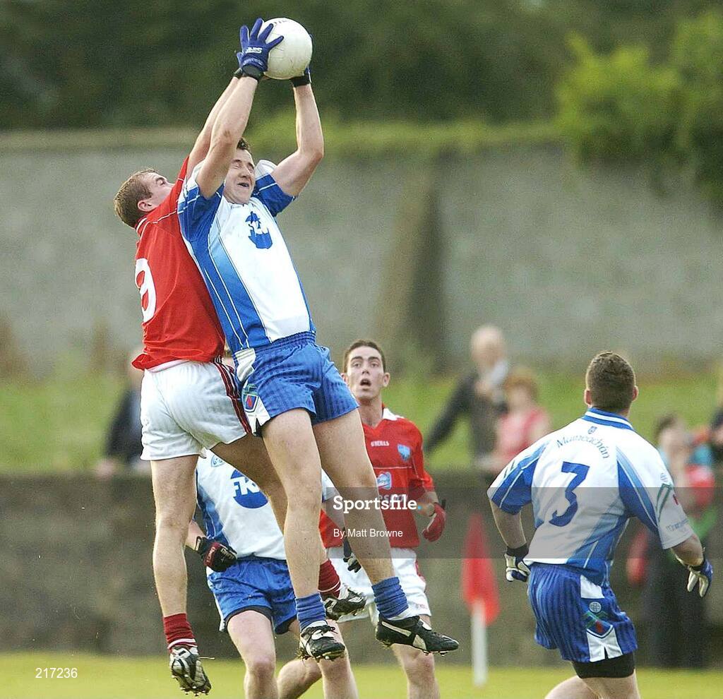 4 August 2006; Brendan McKenna, Monaghan, in action against Paddy Keenan, Louth. Tommy Murphy Cup Quarter-Final, Louth v Monaghan, St. Brigid's Park, Dowdallshill, Dundalk, Co. Louth. Picture credit; Matt Browne / SPORTSFILE