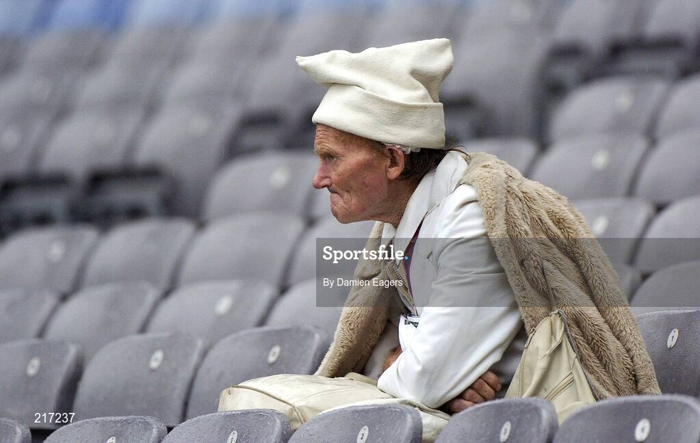 6 August 2006; A Cork supporter watches the match. ESB All-Ireland Minor Hurling Championship Semi-Final, Cork v Galway, Croke Park, Dublin. Picture credit; Damien Eagers / SPORTSFILE