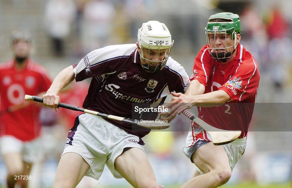 6 August 2006; Aidan Harte, Galway, in action against Adrian Mannix, Cork. ESB All-Ireland Minor Hurling Championship Semi-Final, Cork v Galway, Croke Park, Dublin. Picture credit; Damien Eagers / SPORTSFILE