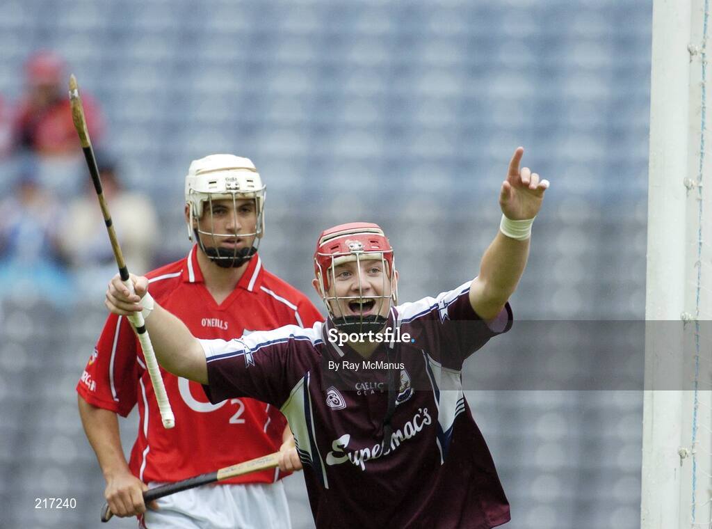 6 August 2006; Galway captain Joe Canning celebrates scoring his side's first goal. ESB All-Ireland Minor Hurling Championship Semi-Final, Cork v Galway, Croke Park, Dublin. Picture credit; Ray McManus  / SPORTSFILE
