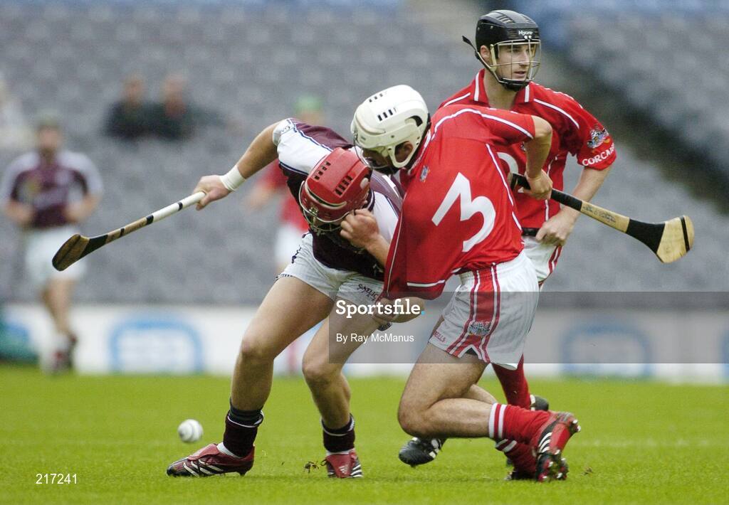6 August 2006; John O'Callaghan, Cork, in action against Joe Canning, Galway. ESB All-Ireland Minor Hurling Championship Semi-Final, Cork v Galway, Croke Park, Dublin. Picture credit; Ray McManus  / SPORTSFILE