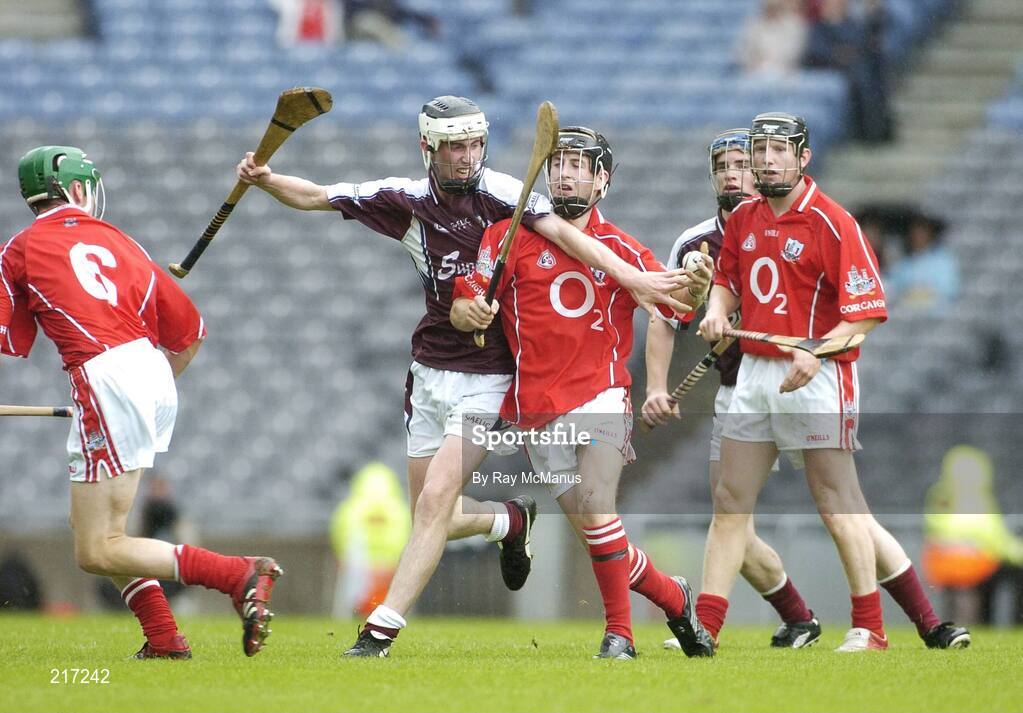 6 August 2006; Danny O'Callaghan, Cork, in action against Gary Burke, Galway. ESB All-Ireland Minor Hurling Championship Semi-Final, Cork v Galway, Croke Park, Dublin. Picture credit; Ray McManus  / SPORTSFILE