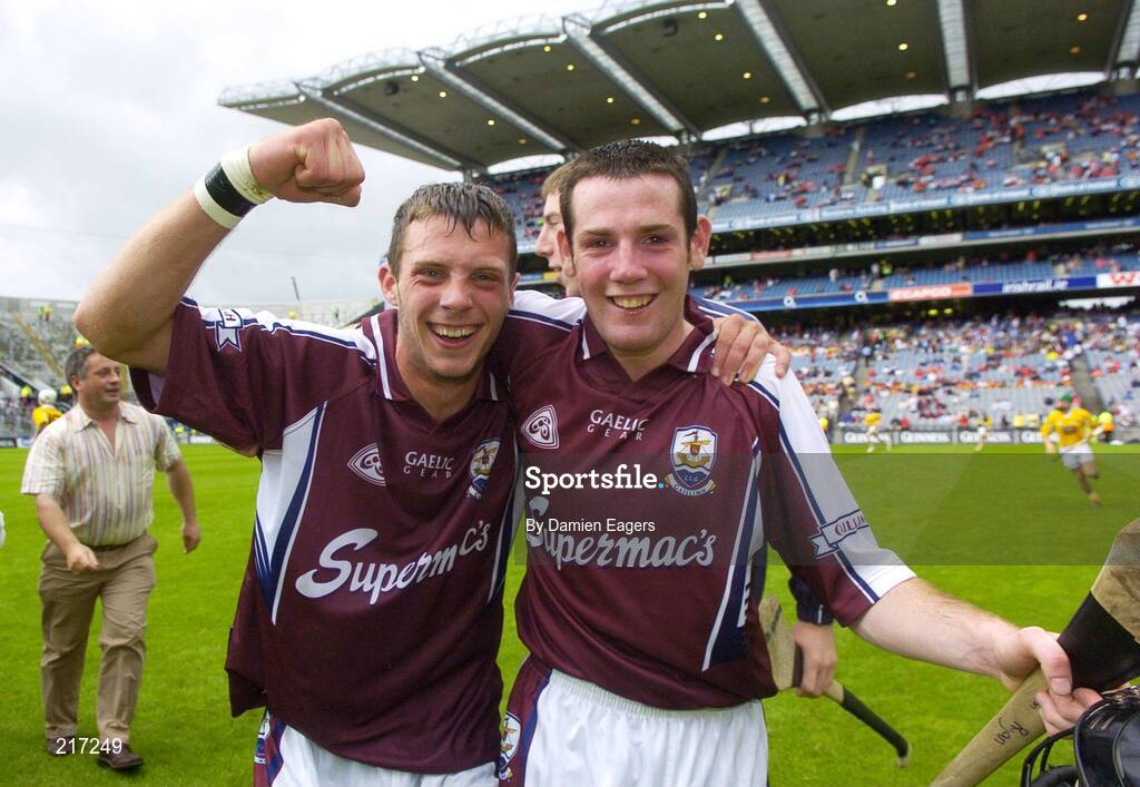 6 August 2006; Galway's Eoin Forde, left, and John Ryan celebrate victory. ESB All-Ireland Minor Hurling Championship Semi-Final, Cork v Galway, Croke Park, Dublin. Picture credit; Damien Eagers / SPORTSFILE