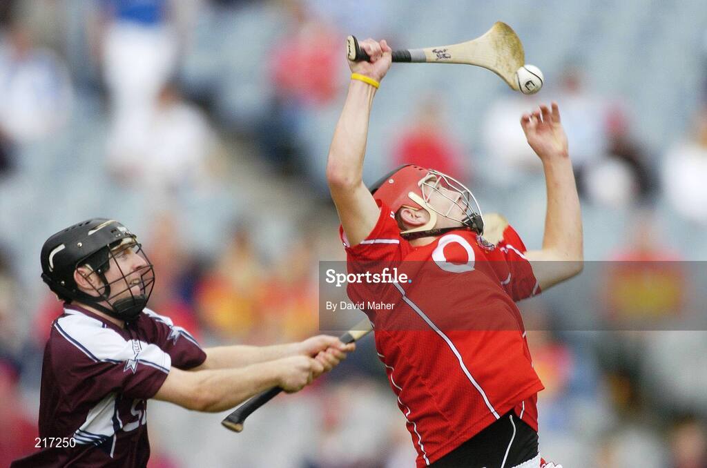 6 August 2006; Stephen White, Cork, in action against John Ryan, Galway. ESB All-Ireland Minor Hurling Championship Semi-Final, Cork v Galway, Croke Park, Dublin. Picture credit; David Maher / SPORTSFILE